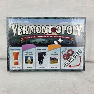 Vermont Opoly Board Game Go Vermont! New Factory Sealed Regional Monopoly